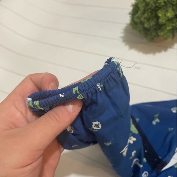 Matilda‎ Jane Blue Floral Crochet Lace Boho Tunic Dress Women’s Small - Picture 5 of 12